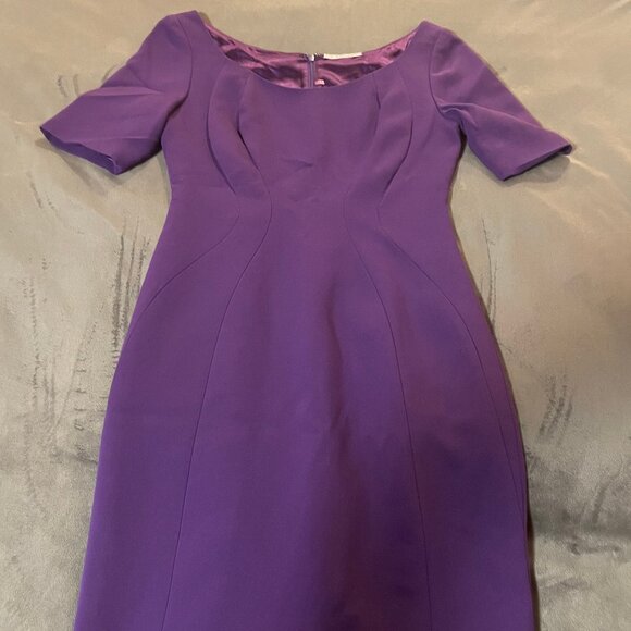 TAHARI Purple knee length dress (4) - Picture 2 of 11